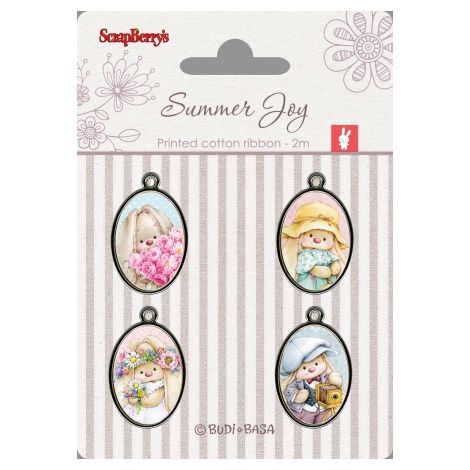 Elementy metalowe Scrap Berry's Medaliony Summer Joy 1, 4szt